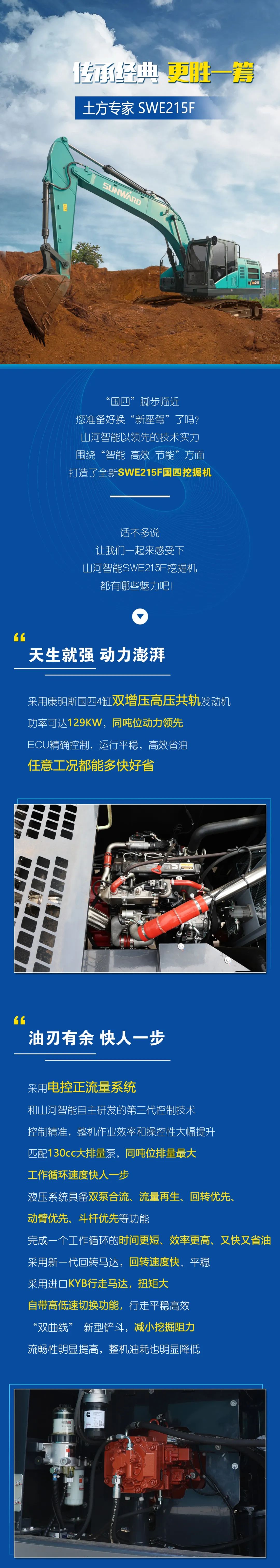 國四精品 | 實力領先，“錢”途無量！山河智能王牌中挖SWE215F申請出戰