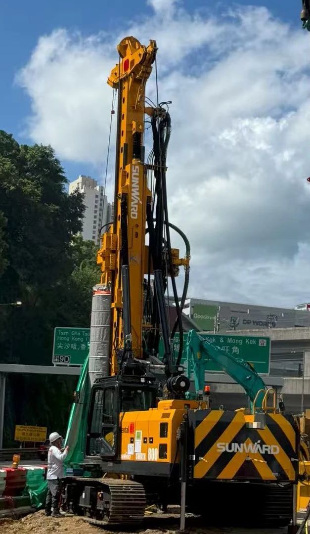 硬核首秀！山河智能SWDTH800大直徑潛孔錘鉆機進擊香港市場