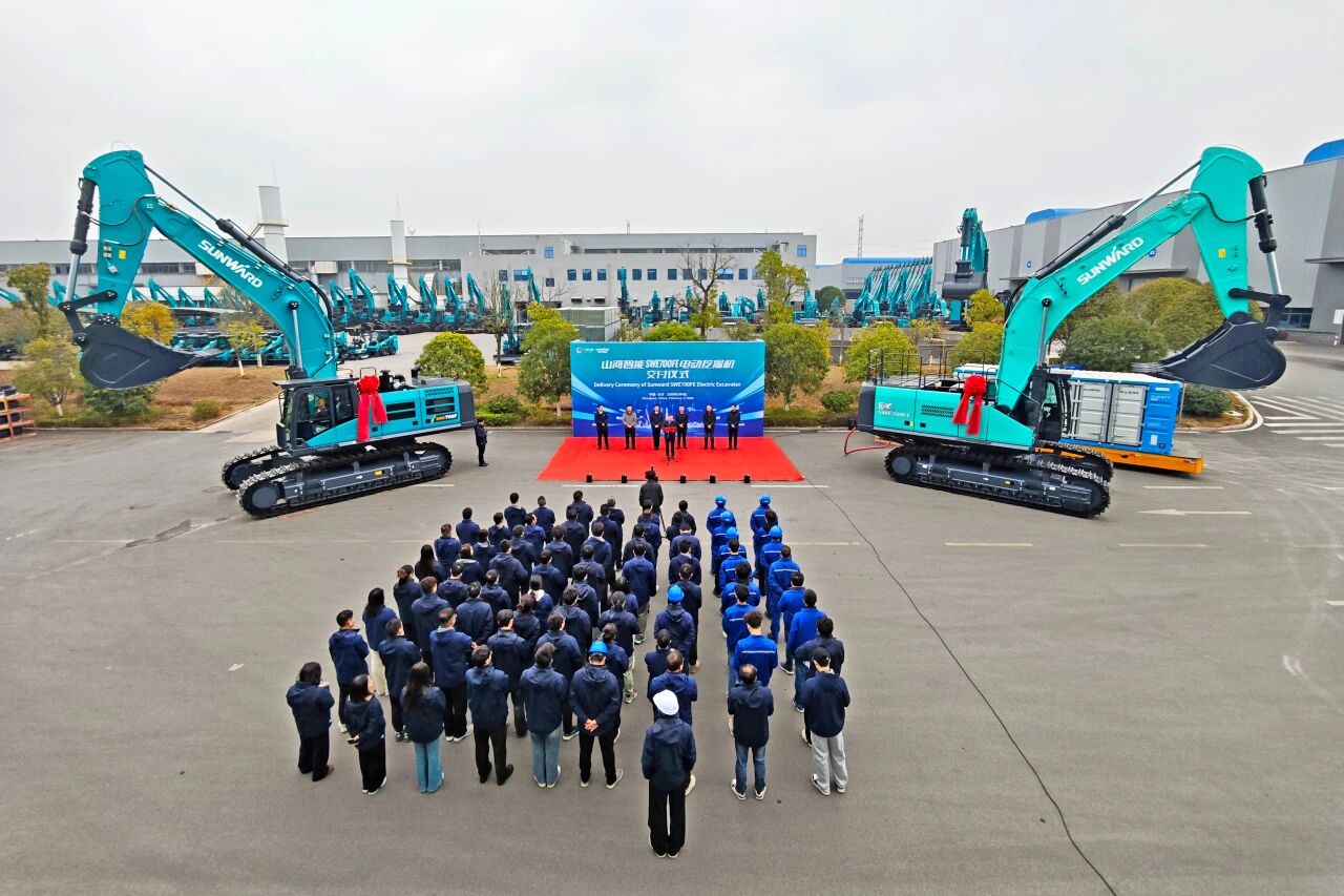 山河智能SWE700FE電動挖掘機成功交付，助力打造綠色智慧礦山