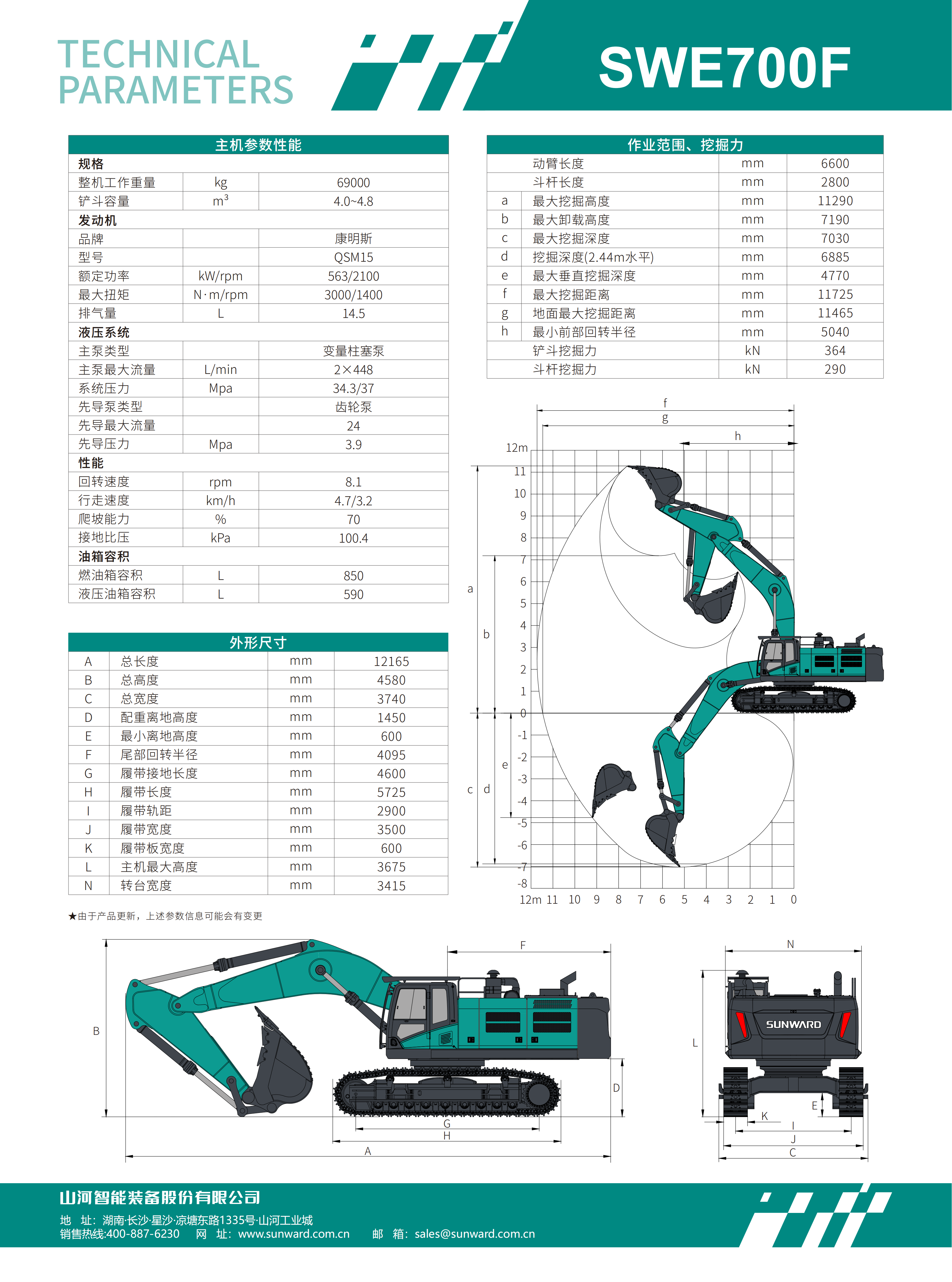 SWE700F 大型挖掘機